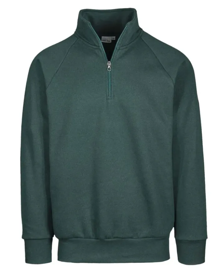 Felpa zip uomo, regular fit cotone 70% 240g/m2