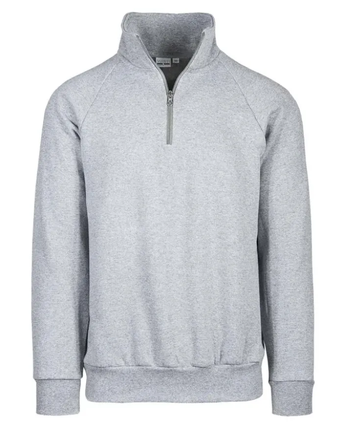 Felpa zip uomo, regular fit cotone 70% 240g/m2