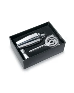FIZZ Set Cocktail 3 Pezzi Acciaio Inox: Shaker, Filtro, Misurino