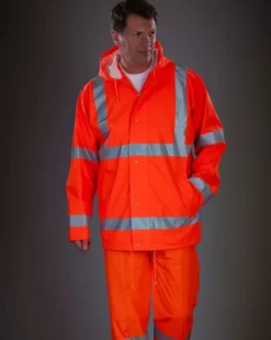 Giacca antipioggia Hi-Vis Soft Flex Portwest gialla riflettente