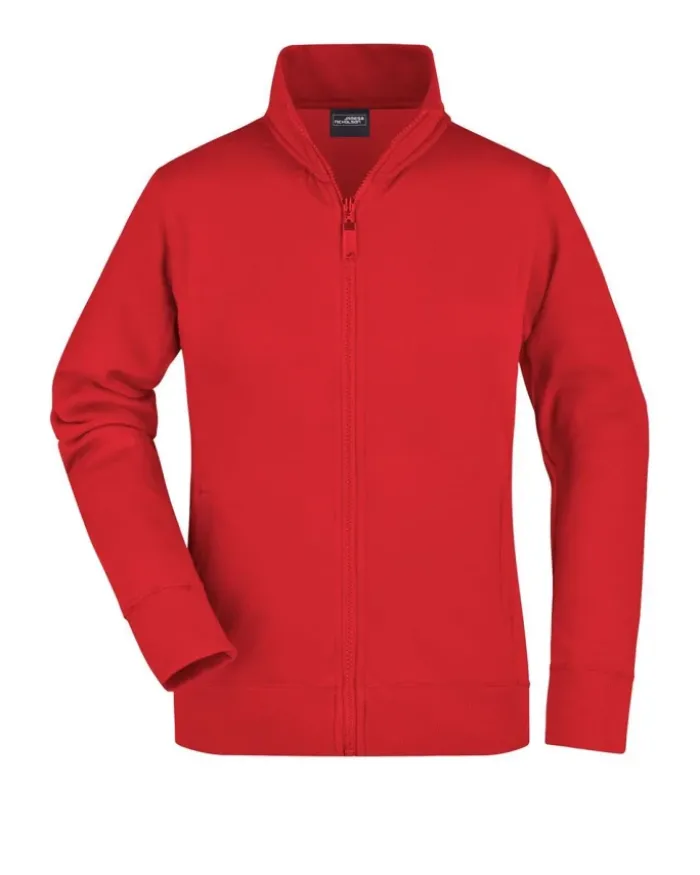 Giacca donna Slimfit cotone-poliestere con zip, Colletto coreano