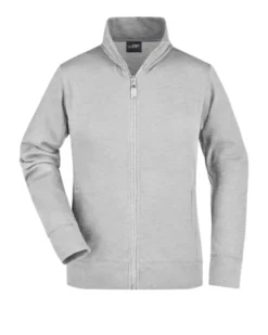 Giacca donna Slimfit cotone-poliestere con zip, Colletto coreano
