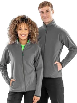 Giacca micropile riciclato eco YKK uomo/donna, zip lunga