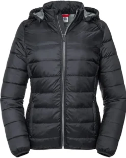 Giacca Nano Donna Nera con Cappuccio BranoTech, Leggera e Elegante