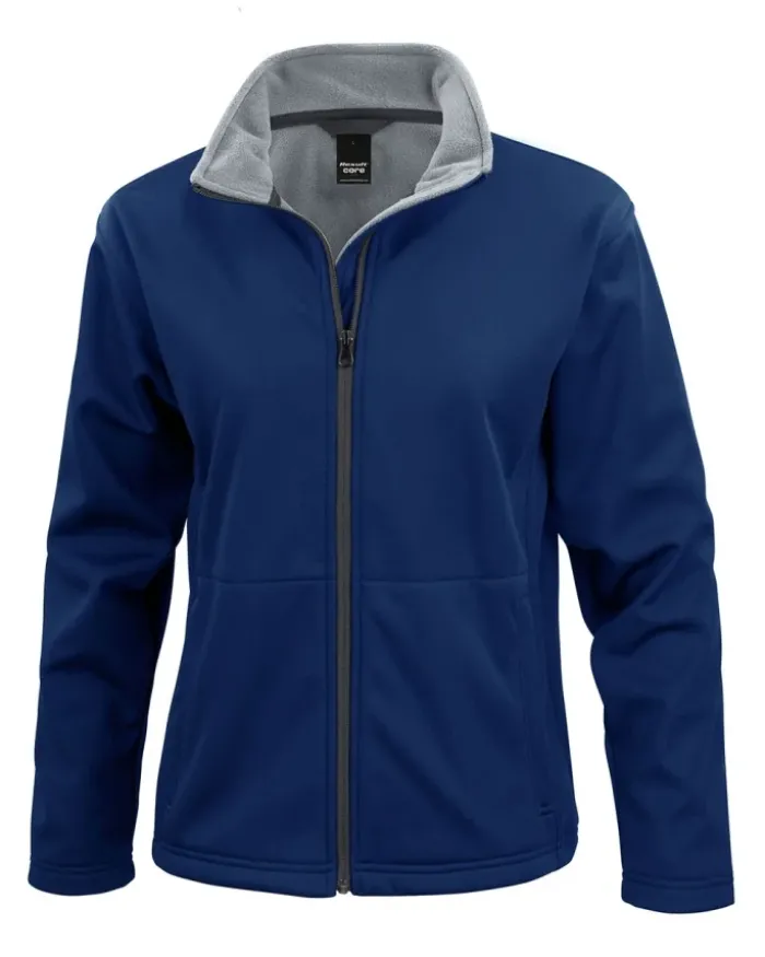 Giacca Softshell Donna Result Core nera antivento e traspirante