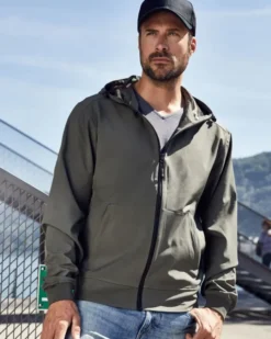 Giacca Softshell Uomo, idrorepellente con cappuccio