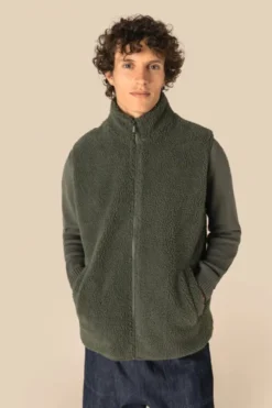 Giacca uomo senza maniche in sherpa