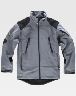 Giacca Workshell bicolore antivento impermeabile termica –