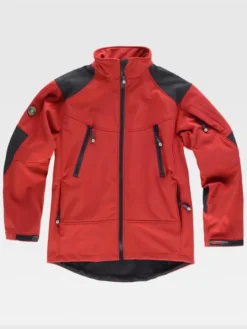 Giacca Workshell bicolore collo alto