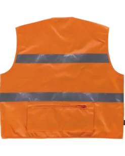 Gilet alta visibilità con multitasche riflettente zip