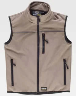 Gilet Workshell Antivento Riflettente, Taglie 3XL