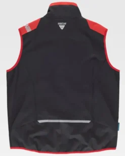 Gilet Workshell bicolore con cappuccio e dettagli reflex