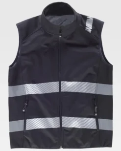 Gilet Workshell riflettente termico, 100% poliestere Rugged