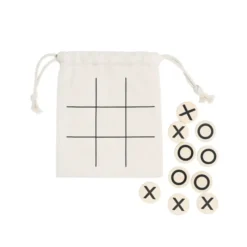 Gioco tris in legno con bustina in cotone