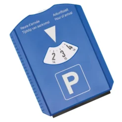 Gratta-ghiaccio ARRIVAL blu con disco orario integrato, plastica