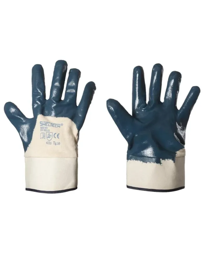 Guanto cotone jersey antiscivolo con rivestimento liscio areato