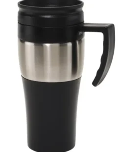 HOT DRINK Bicchiere Termico 400ml inox/plastica con manico