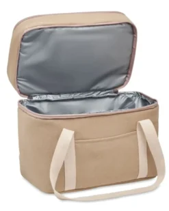 KECIL TOP borsa frigo cotone 2 scomparti 30x20x24,5 cm beige