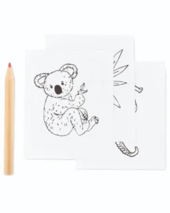 LITTLE VANGOGH Set Colorare Ecologico: 6 Matite + 20 Disegni