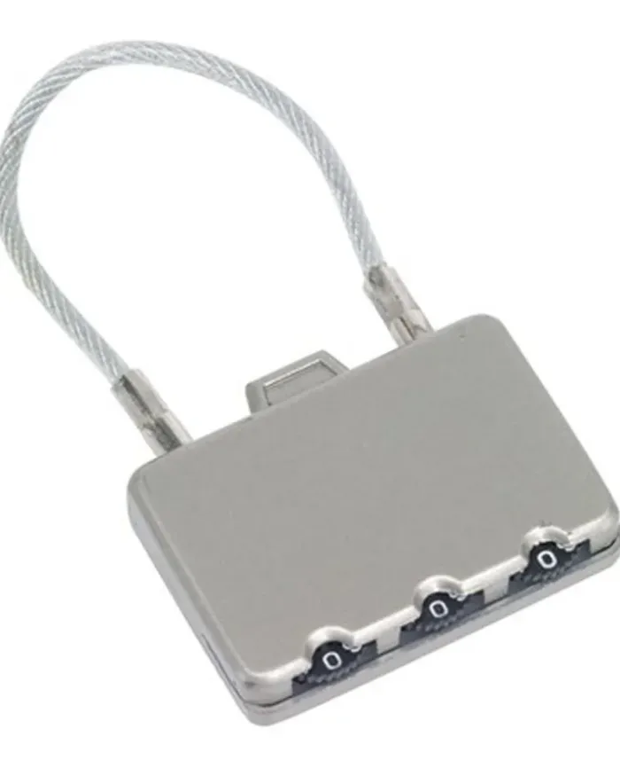 Lucchetto numerico CLOSE valigia in metallo 3,3x4,1 cm argento