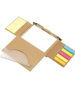 Memobox Pop Up Eco: Set Note, Righello, Penna Cartone Nera, 14x10cm