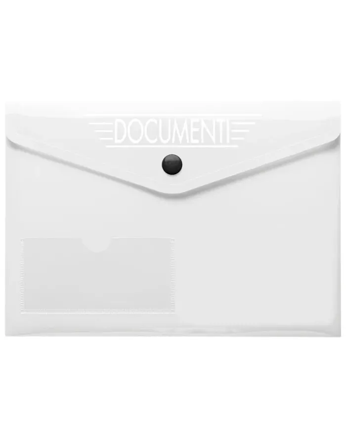 MICRI Busta Portadocumenti Auto PVC Nera 21,7x15,7 cm Tasca Tessera