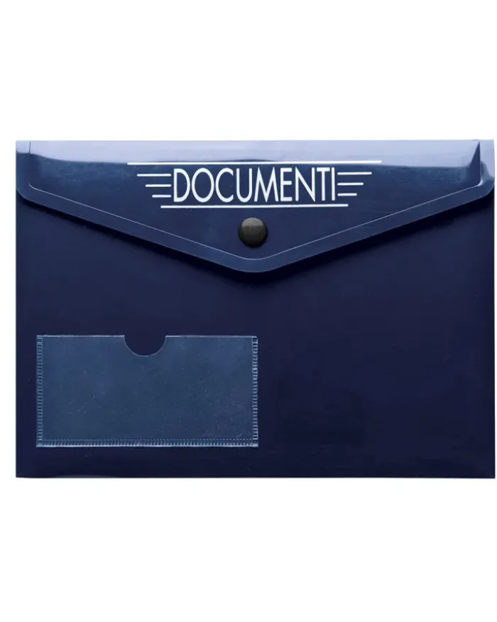 MICRI Busta Portadocumenti Auto PVC Nera 21,7x15,7 cm Tasca Tessera