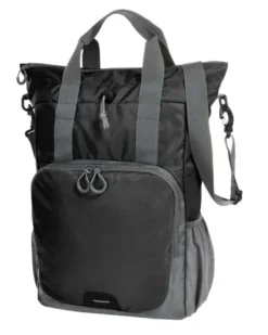 Multi Bag STEP shopper-zaino in poliestere 22L nero con tracolla