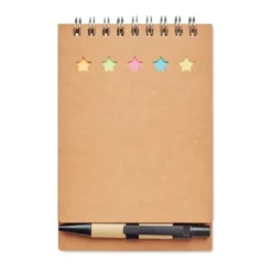 MULTIBOOK Blocco Note Riciclato con Penna e Adesivi, 16x6cm