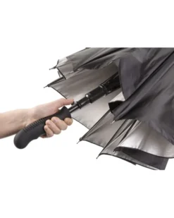 Ombrello automatico190T, fibra vetro, Ø102 cm, nero