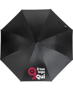 Ombrello automatico190T, fibra vetro, Ø102 cm, nero