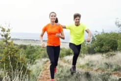 Pantaloni running uomo elasticizzati rifrangenti