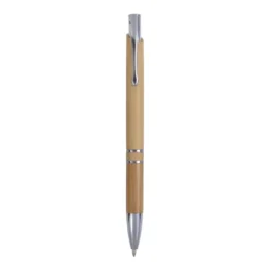 Penna a scatto Bamboo Green con dettagli cromati
