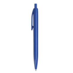 Penna a scatto Blu, corpo colorato, clip resistente