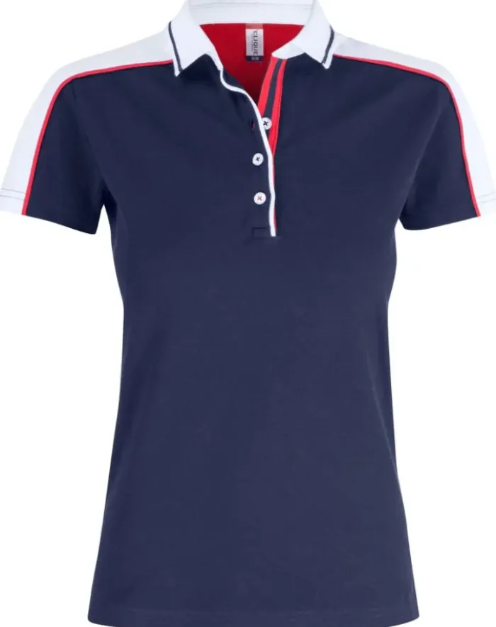 Polo Donna Pittsford Slim, 100% Cotone, Multicolore, >200g/m2