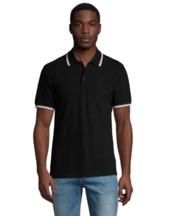 Polo uomogolf, 100% cotone, maniche corte, righe