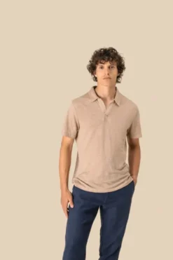 Polo uomo in lino