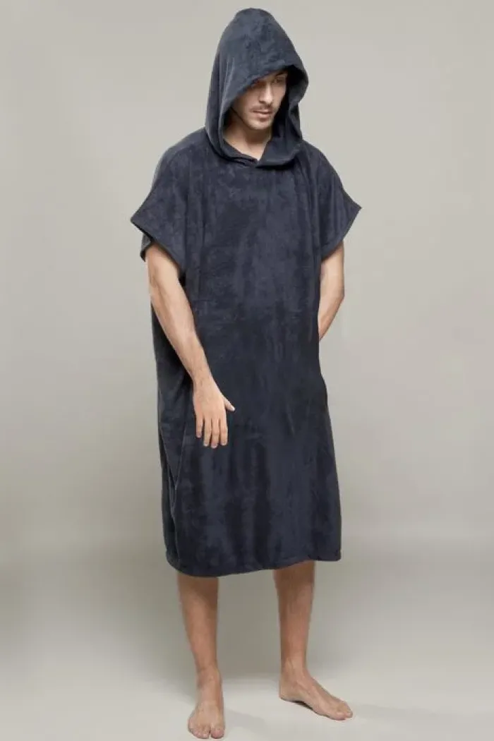Poncho Gymin Spugna 100% Cotone con Cappuccio 89x108 cm