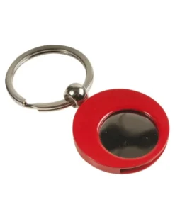 Portachiavi metallo con gettone carrello 6,5x2,8 cm