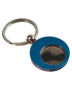 Portachiavi metallo con gettone carrello 6,5x2,8 cm