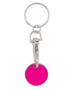 Portachiavi metallo Euromarket multicolore con gettone rimovibile