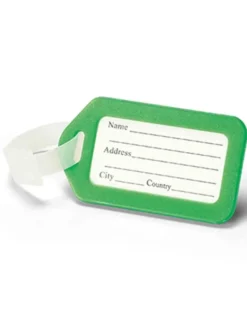 Portanome valigia in plastica resistente 8,7x5 cm