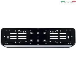 Portatarga auto posteriore in ppl con listello silver