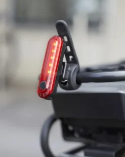 Priska luce bicicletta LED ricaricabile, 4 modalità, ABS nero