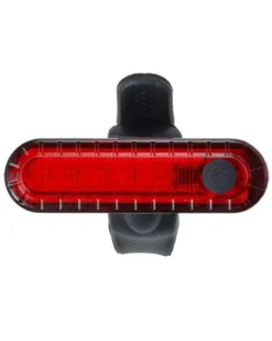Priska luce bicicletta LED ricaricabile, 4 modalità, ABS nero