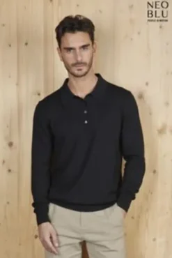 Pullover uomo con collo tipo polo Stefan