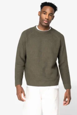 Pullover uomo ecosostenibile a maglia grossa