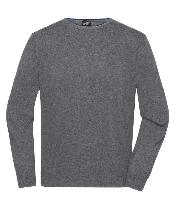 Pullover UomoGirocollo Cotone 260g, Maglia Leggera