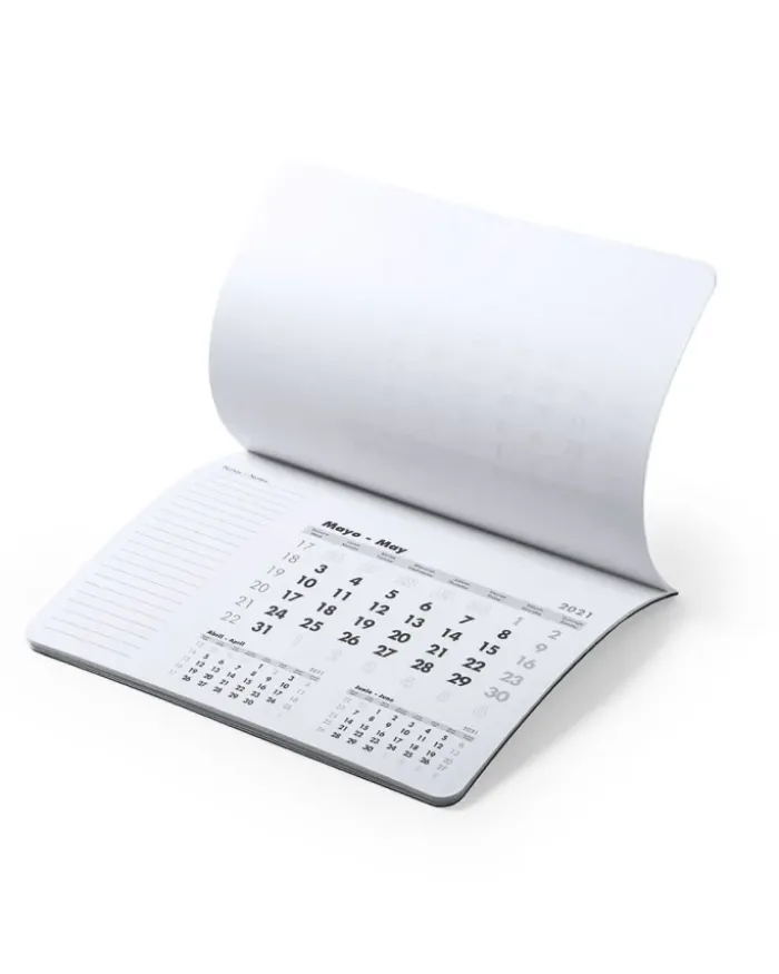 Rendux Tappetino Mouse Calendario PVC 12 mesi con note, trasparente