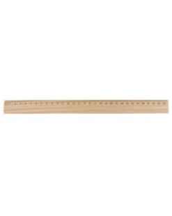 Righello 30 cm in legno naturale WORD, leggero e resistente